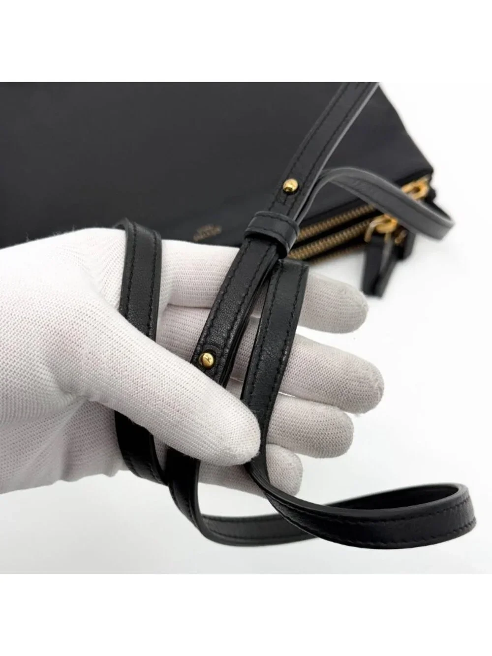 Celine Trio Large Shoulder Bag Black Leather Clutch